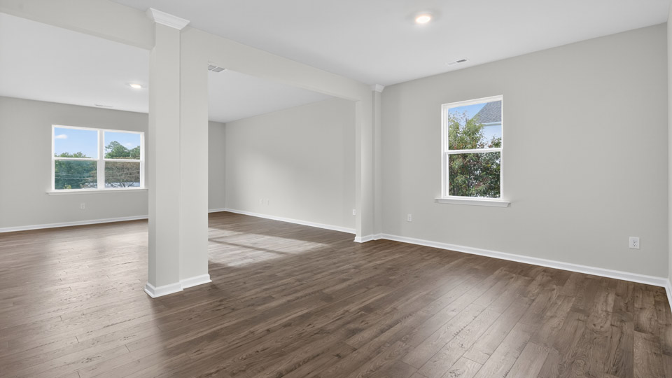 dining and living with revwood flooring