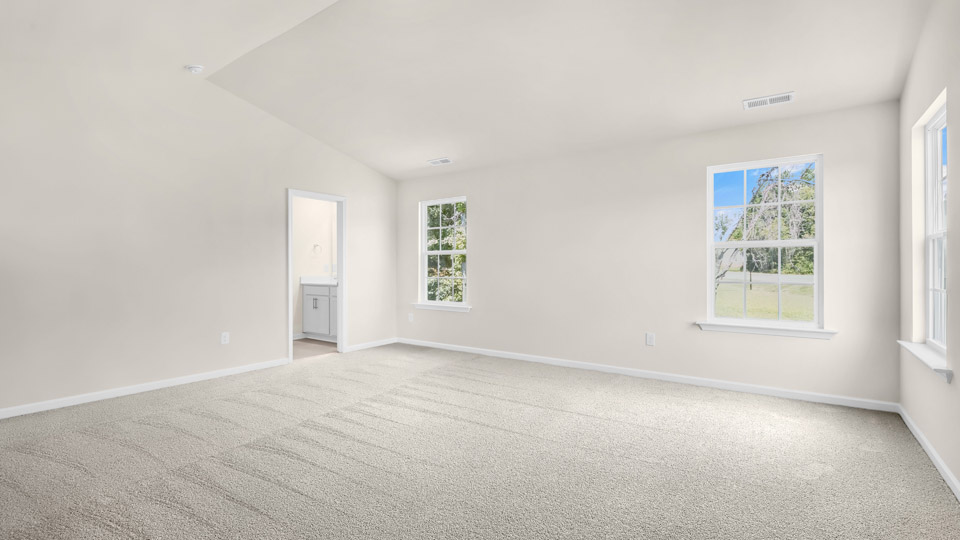 bedroom with carpet