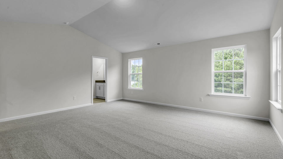 Bedroom with carpet