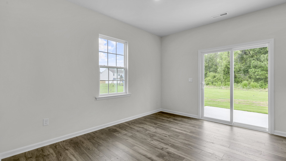 Living area with revwood flooring
