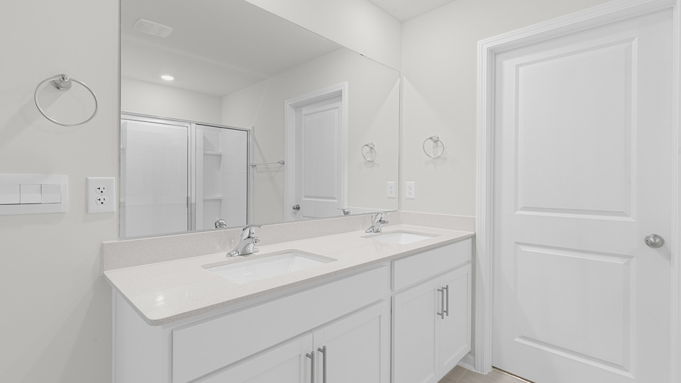 Bathroom with quartz countertops