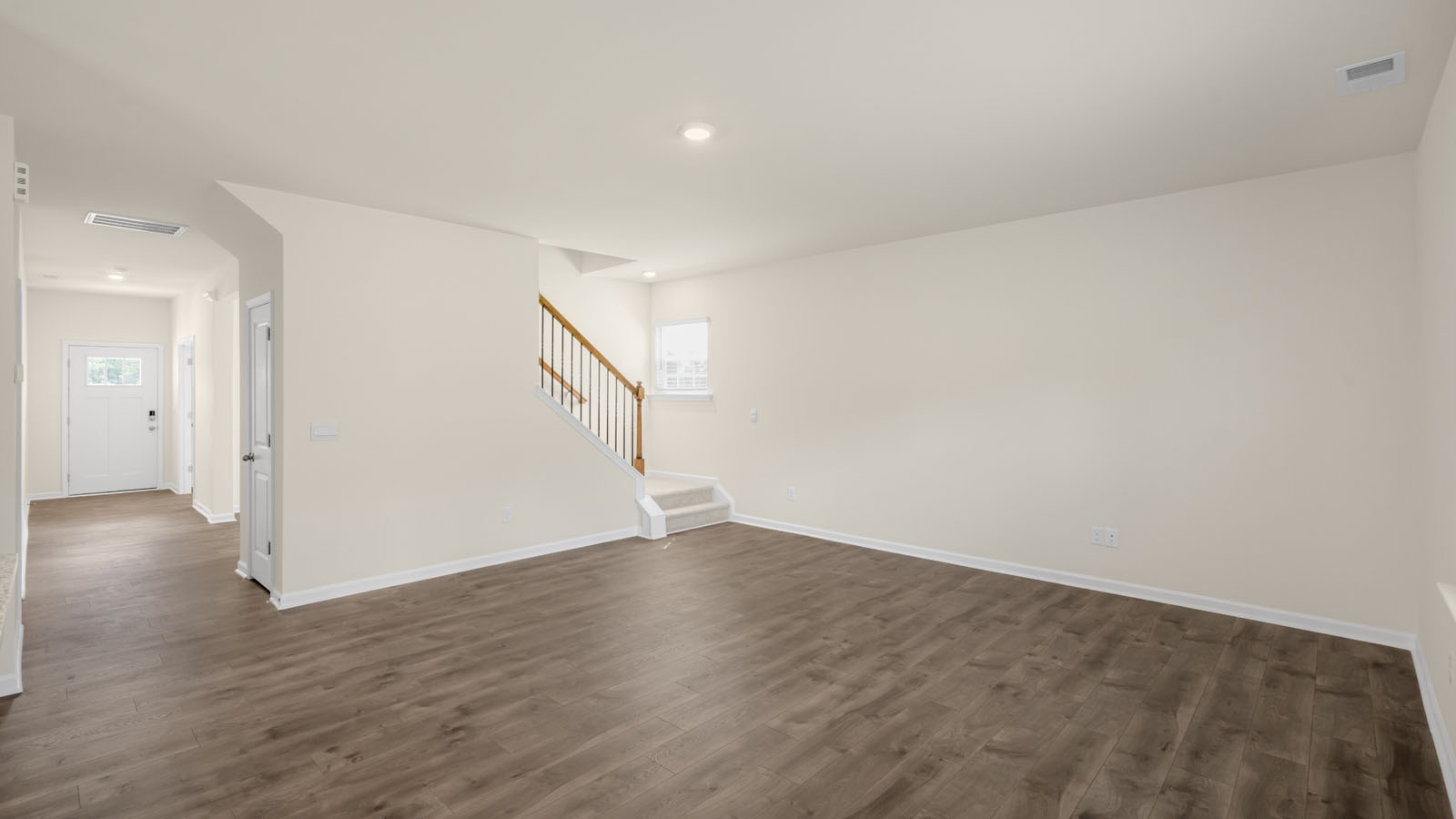 Living area with revwood flooring