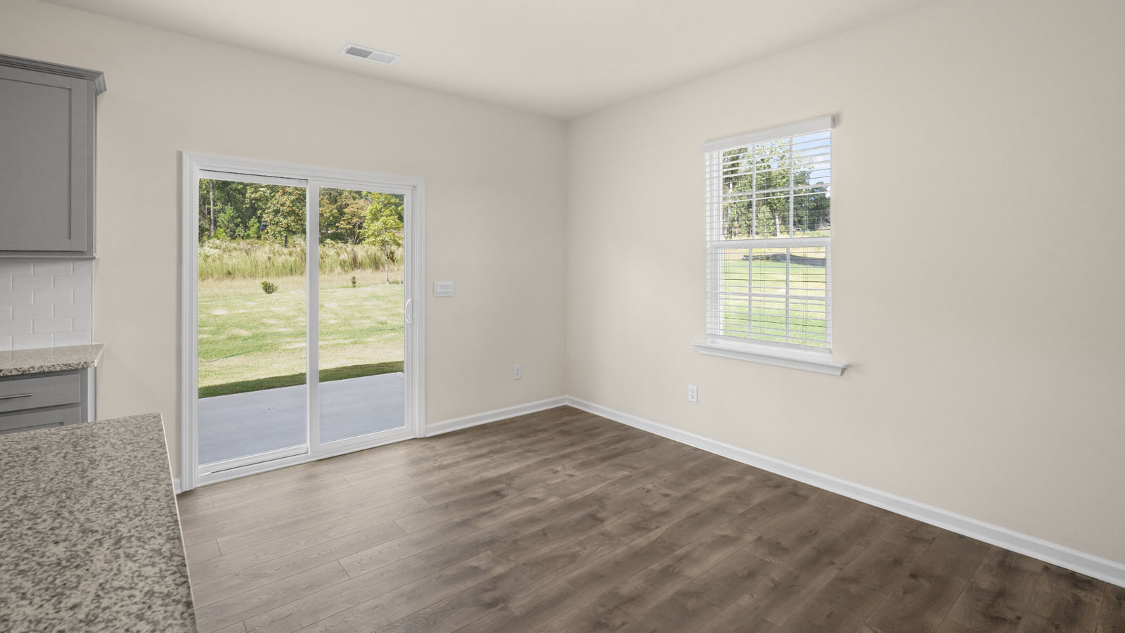 Living area with revwood flooring