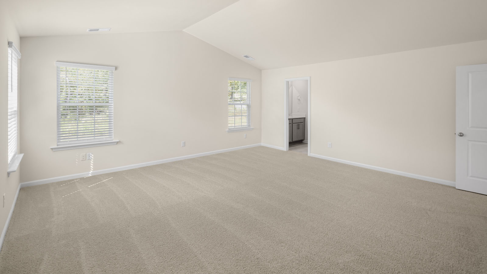 Bedroom with carpet flooring