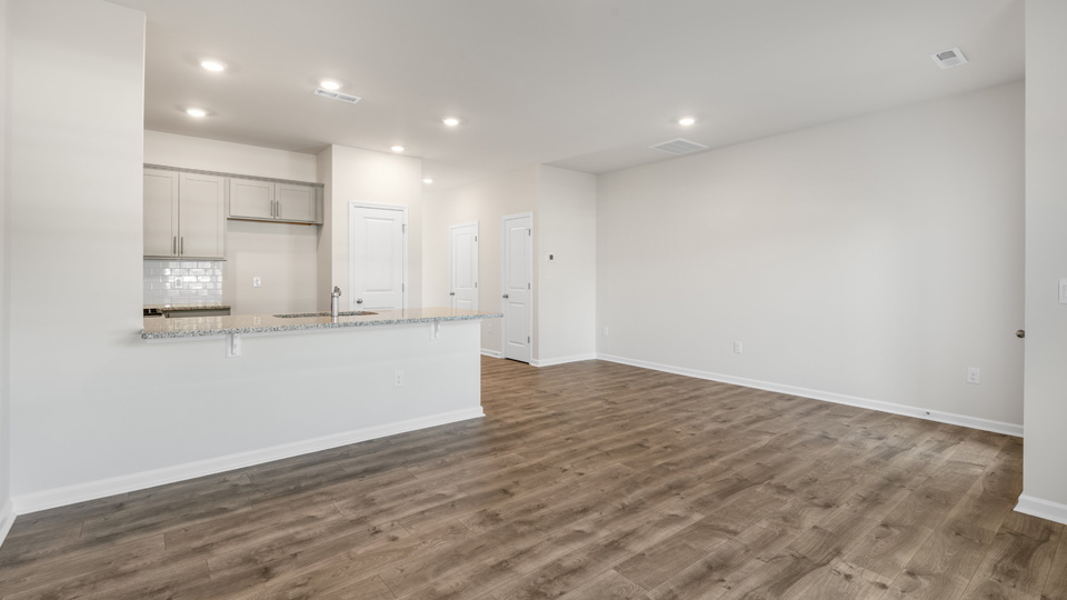 Living area with revwood flooring