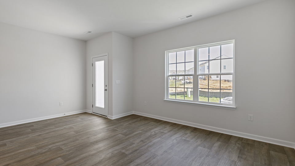 Living area with revwood flooring