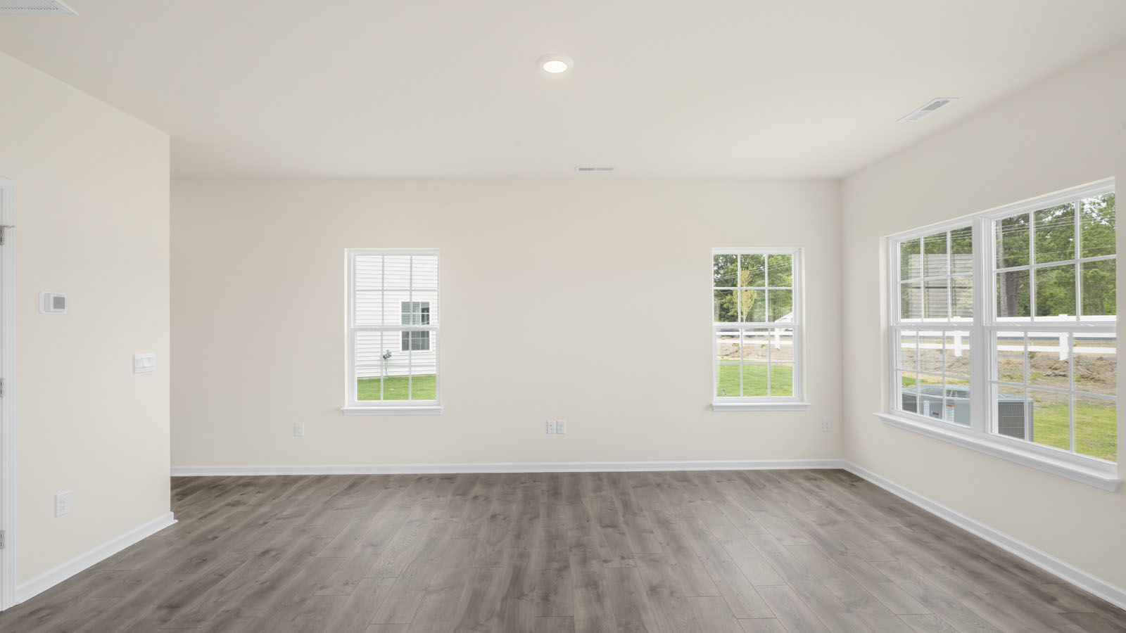 Living area with revwood flooring