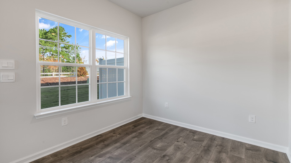 Living area with revwood flooring