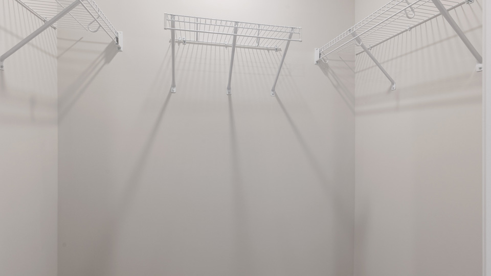 walk in closet with wire shelving