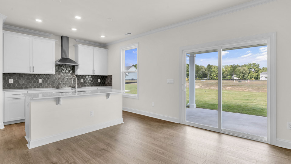 kitchen with sliding glass doors