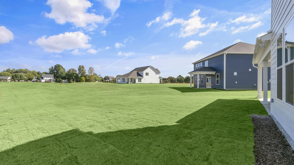 Lawson backyard with covered patio