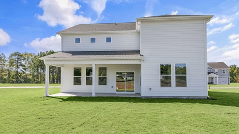 Lawson backyard with covered patio