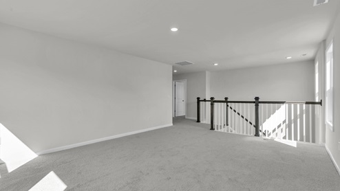 loft with carpet flooring