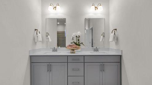 primary bathroom dual vanity sinks