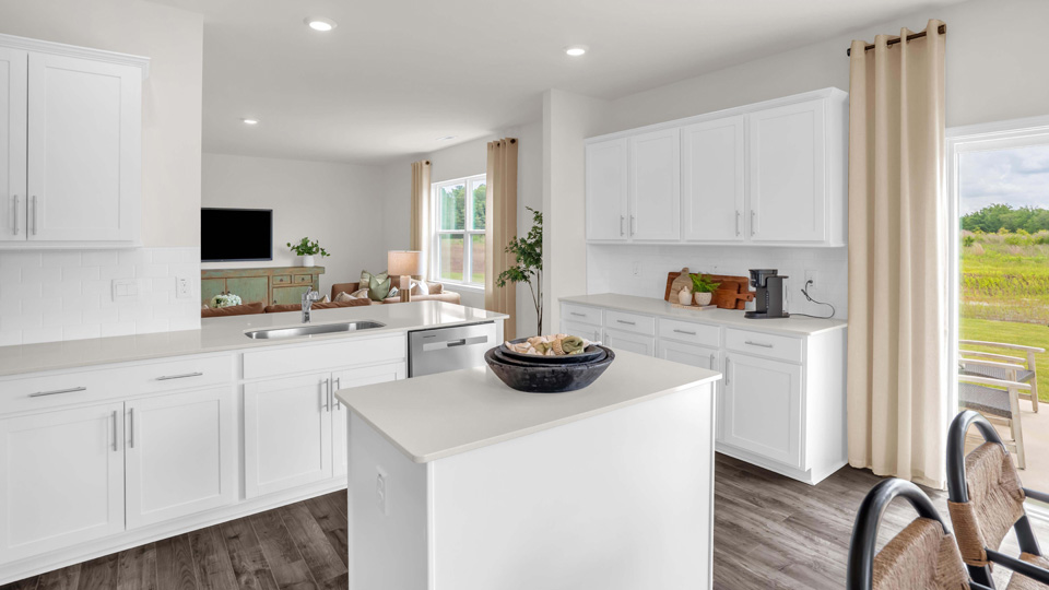 kitchen with stainless steel appliances and quartz countertops