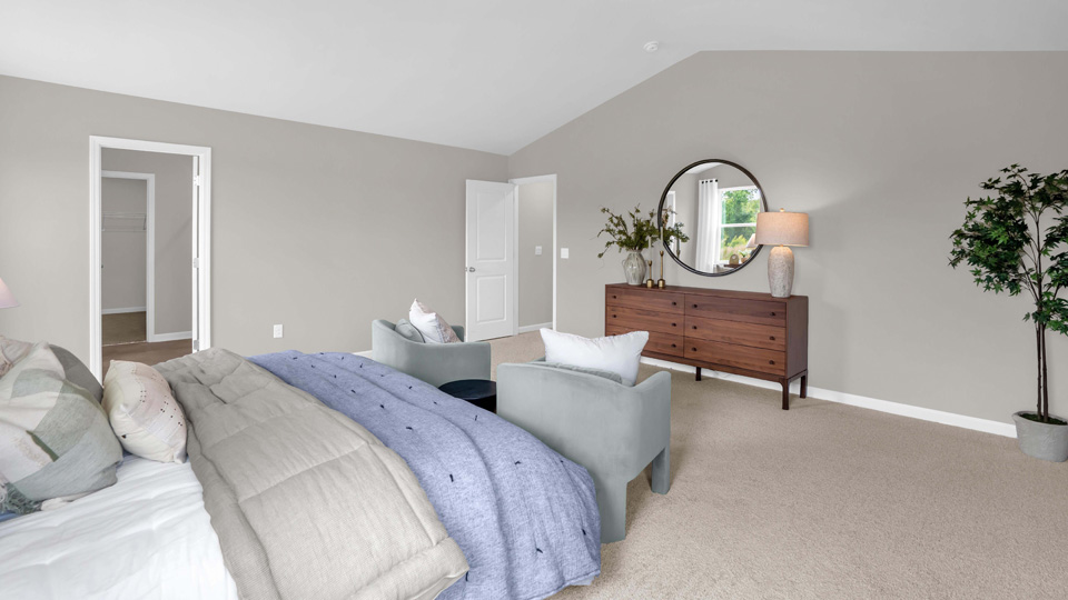 bedroom with natural lighting and carpet flooring