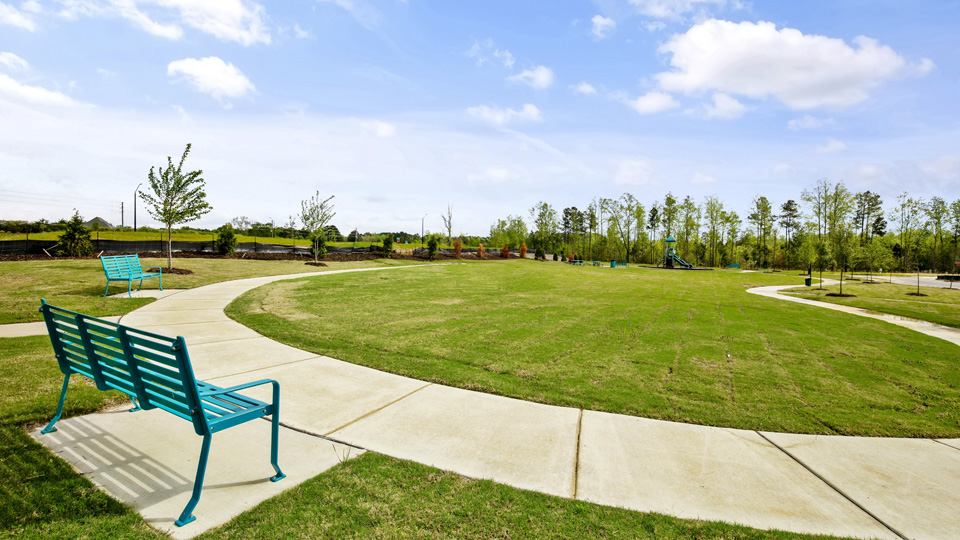 open space with bench seating