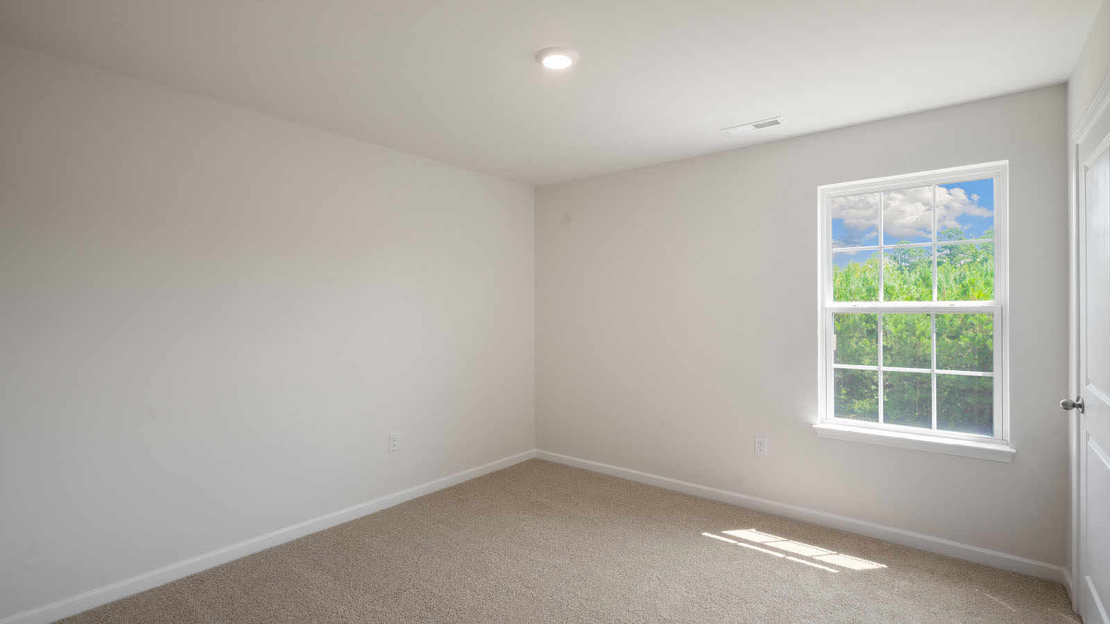 Bedroom with carpet flooring