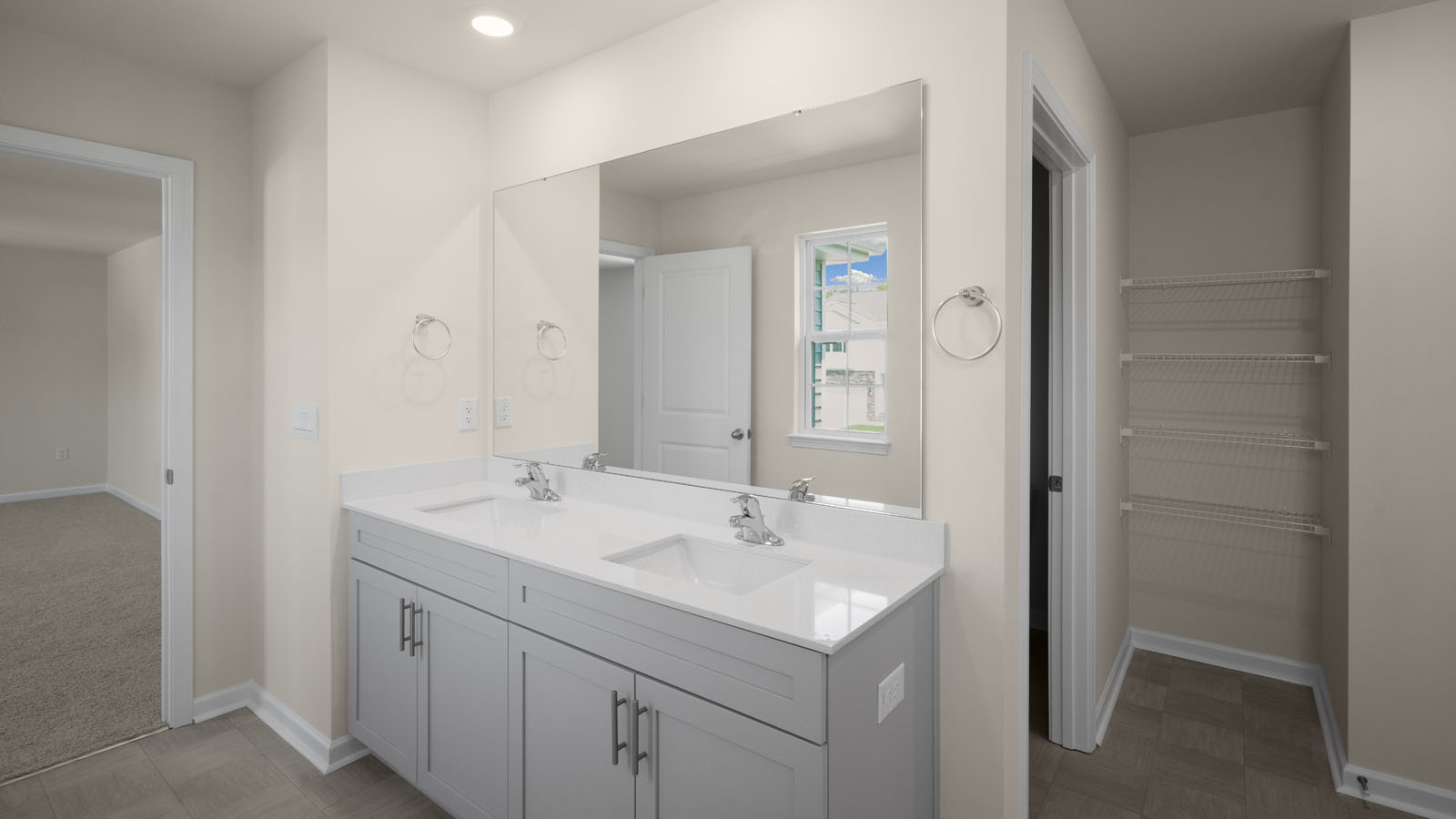 Bathroom with quartz countertops