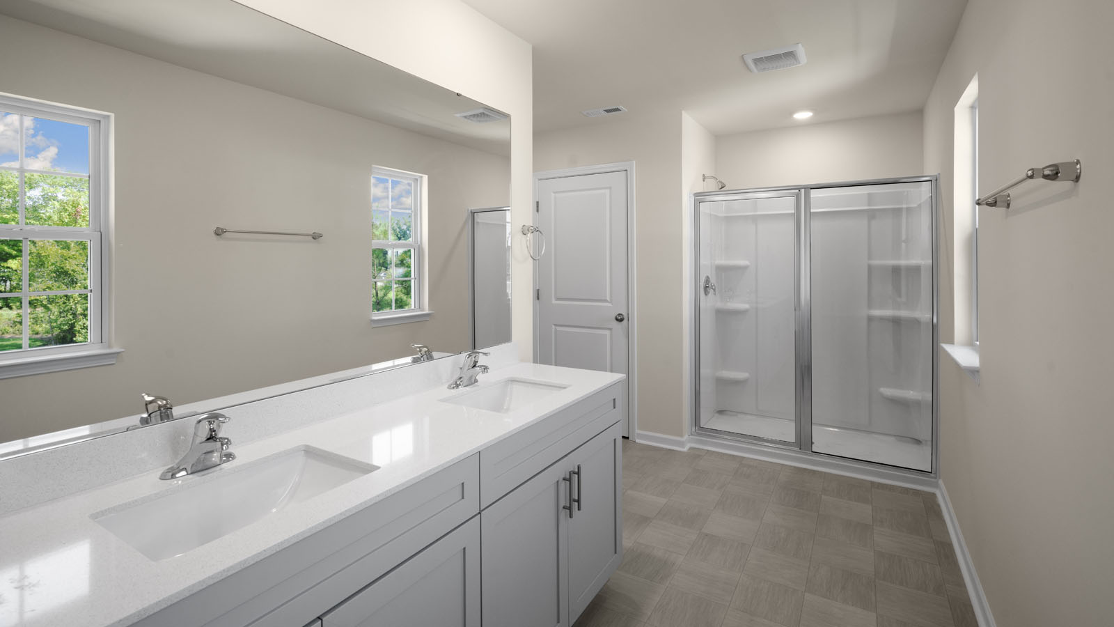 Bathroom with quartz countertops