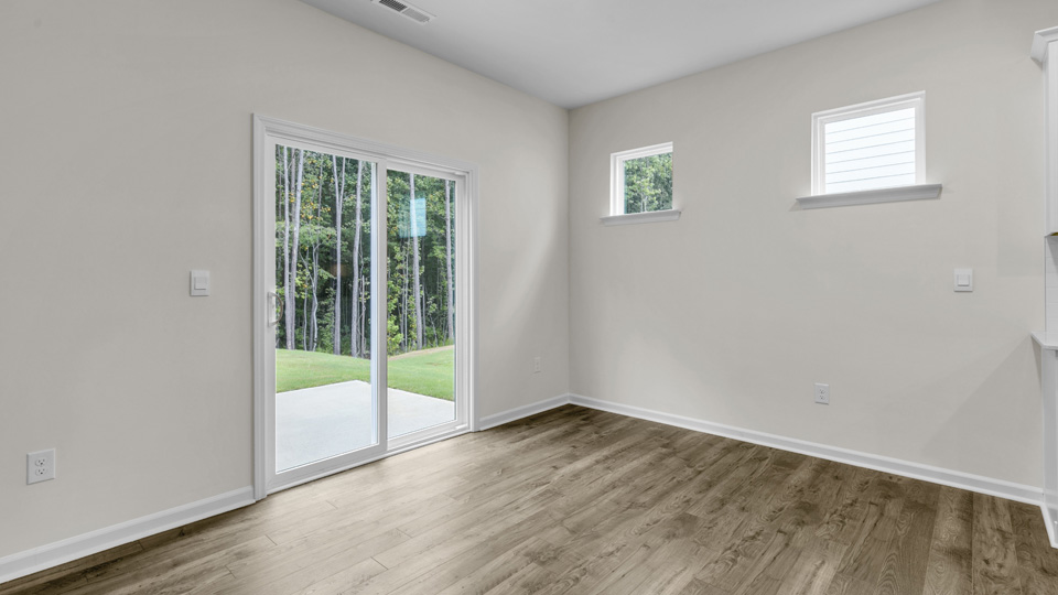 Living area with revwood flooring