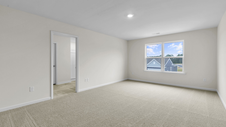 Bedroom with carpet