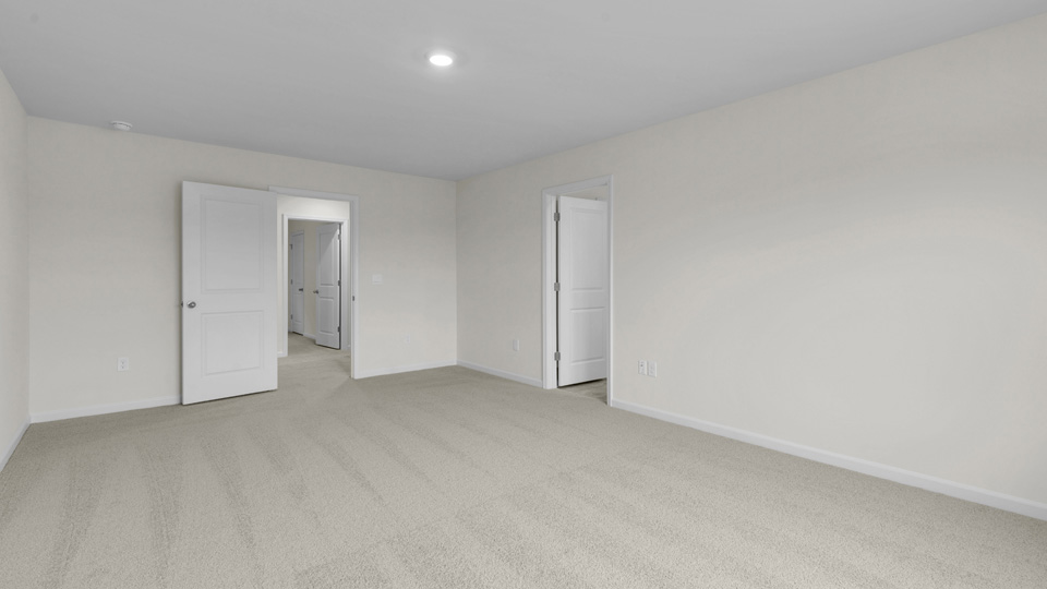 Bedroom with carpet