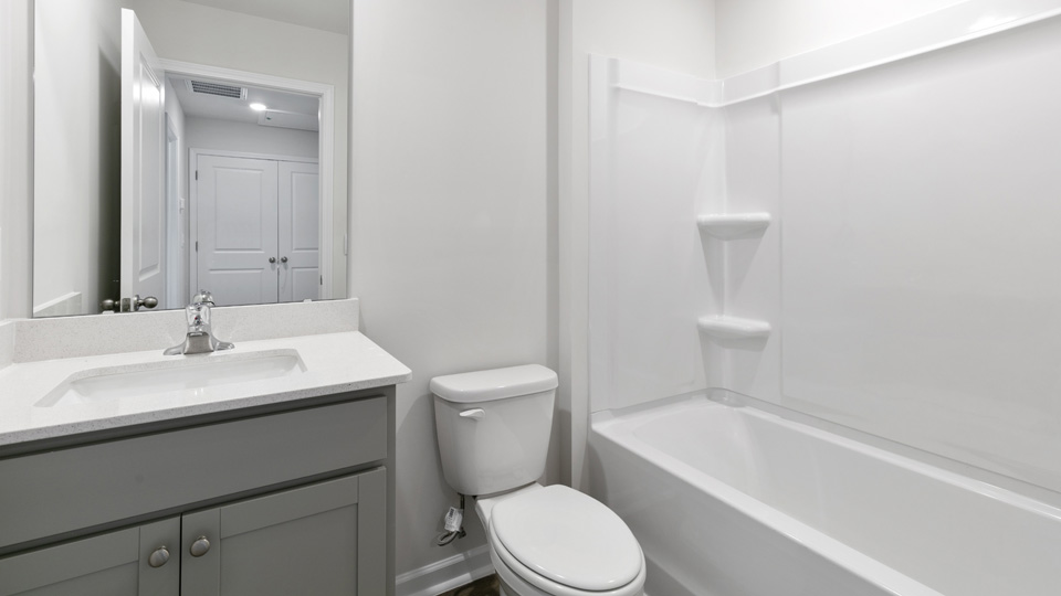 Bathroom with quartz countertops