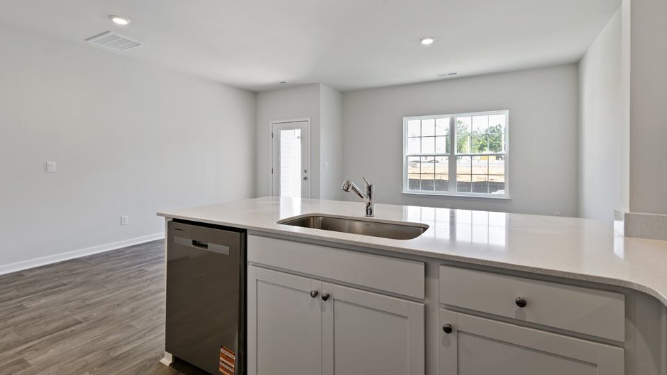 Kitchen with stainless steel appliances