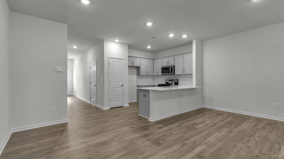 kitchen and dining area