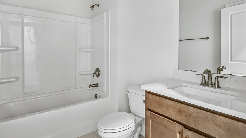Bathroom with quartz countertops