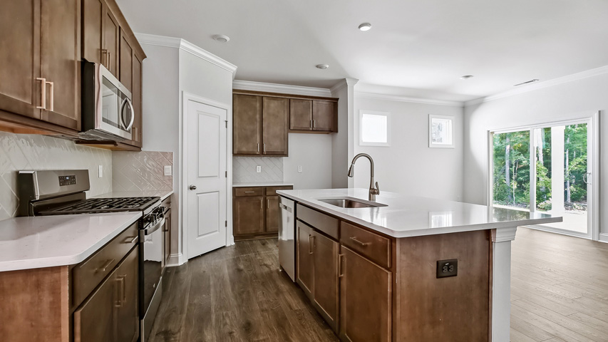 Kitchen with quartz countertops