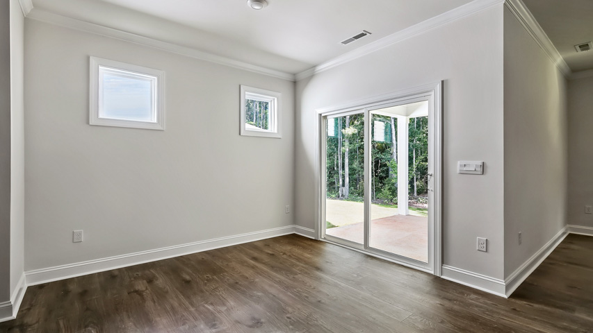 Living area with revwood flooring