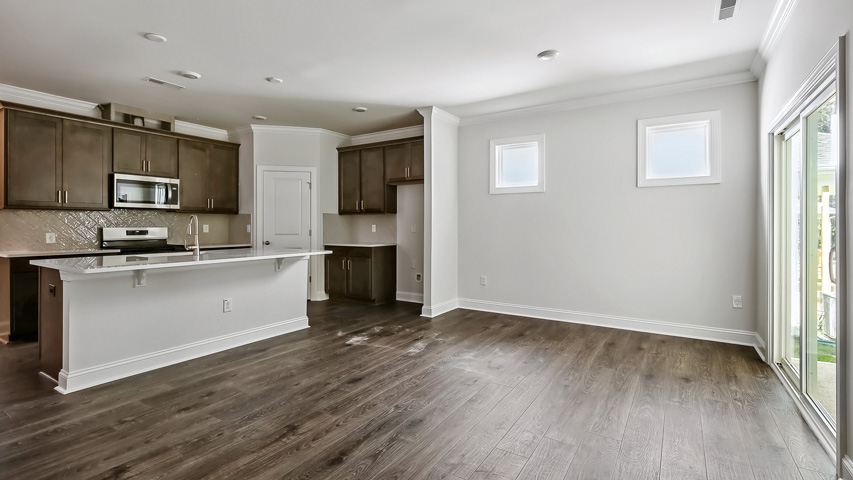 Living area with revwood flooring