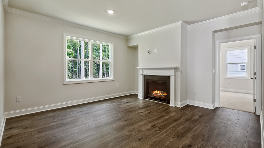 Living area with revwood flooring