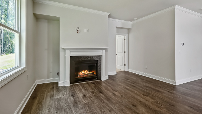 Living area with revwood flooring