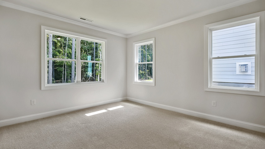Bedroom with carpet flooring