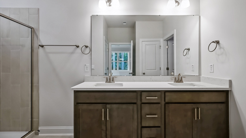 Bathroom with quartz countertops