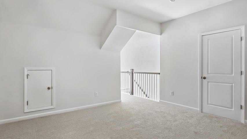 Bedroom with carpet flooring