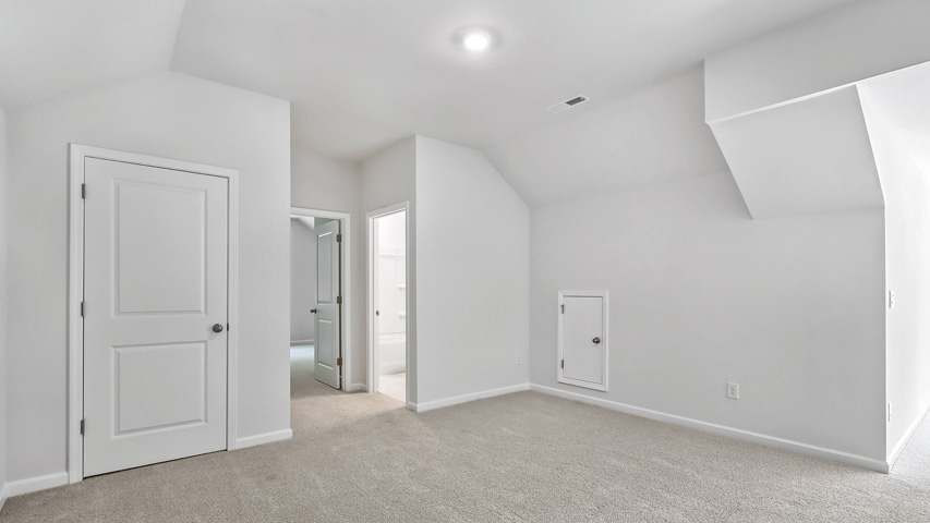 Bedroom with carpet flooring