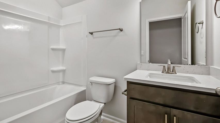 Bathroom with quartz countertops