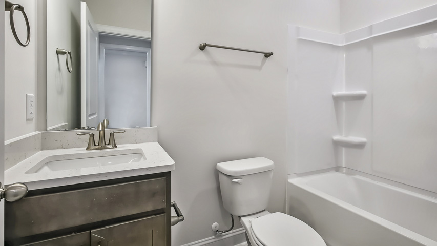 Bathroom with quartz countertops