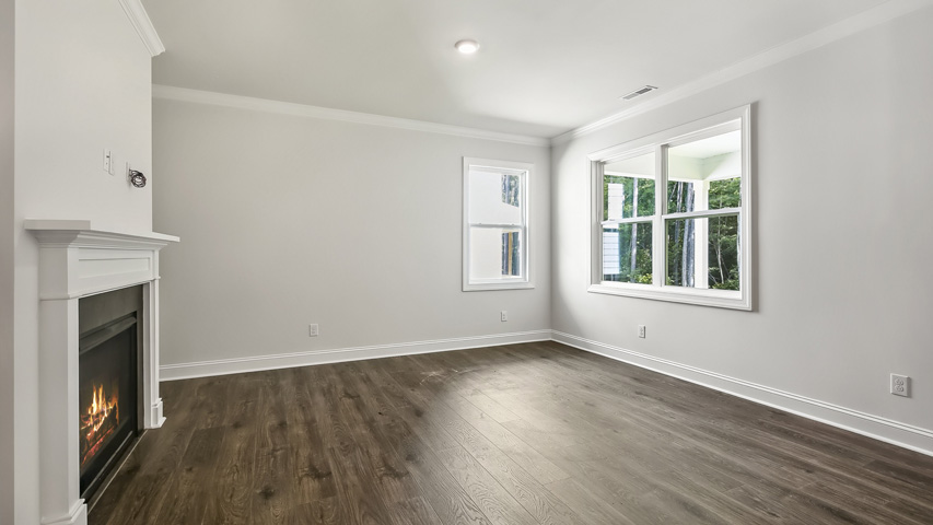 Living area with revwood flooring