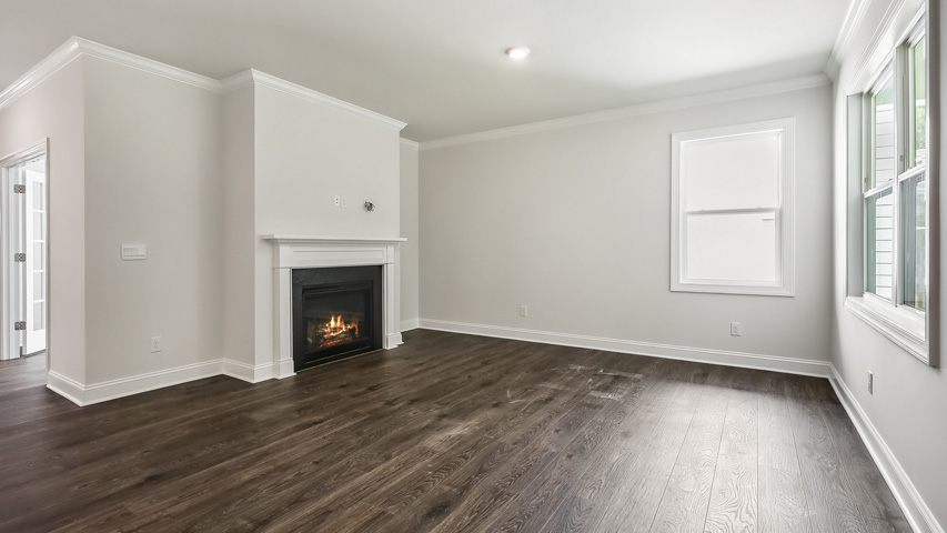 Living area with revwood flooring