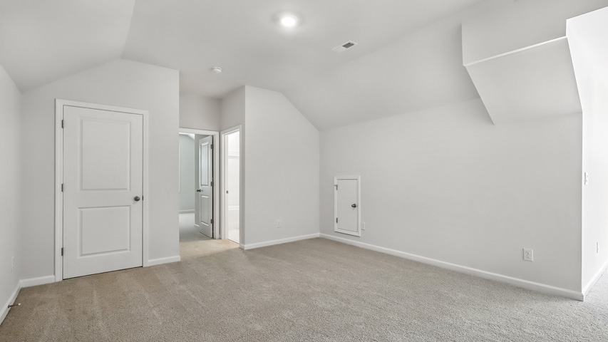 Bedroom with carpet flooring