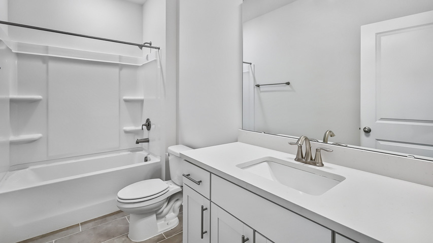 Bathroom with quartz countertops