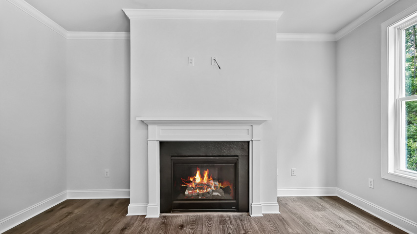 Living area with revwood flooring