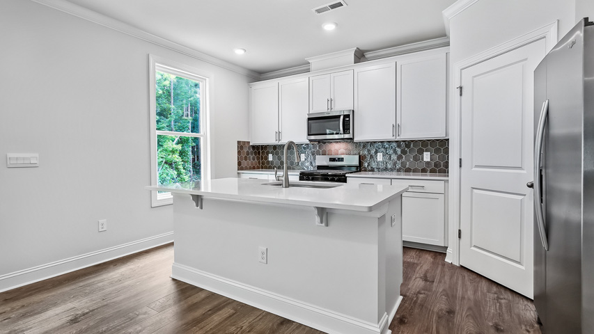 Kitchen with quartz countertops
