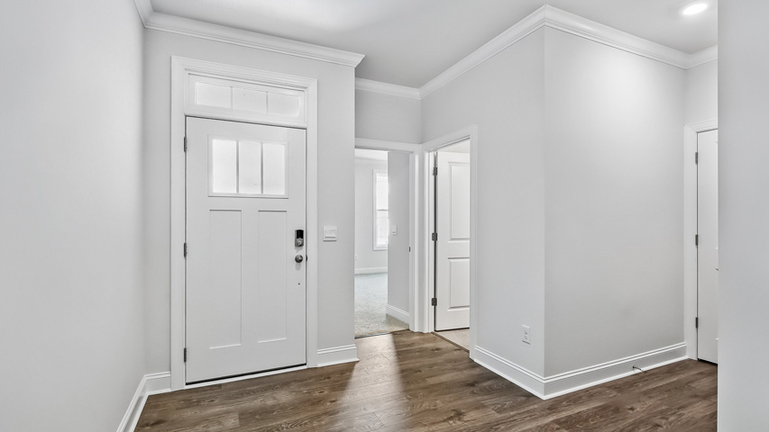 Living area with revwood flooring