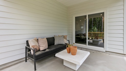 back deck with furniture